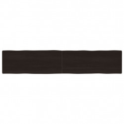 Blat, ciemnobrązowy 200x40x(2-4)cm drewno z naturalną krawędzią