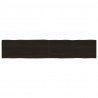 Blat, ciemnobrązowy 200x40x(2-4)cm drewno z naturalną krawędzią