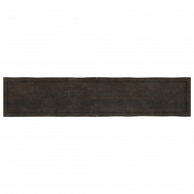 Blat, ciemnobrązowy 200x40x(2-4)cm drewno z naturalną krawędzią