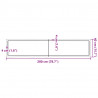 Blat, ciemnobrązowy 200x40x(2-4)cm drewno z naturalną krawędzią