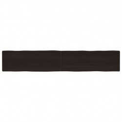 Blat ciemnobrązowy 220x40x(2-4) cm drewno z naturalną krawędzią