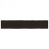 Blat ciemnobrązowy 220x40x(2-4) cm drewno z naturalną krawędzią