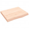 Blat stołu, 60x50x(2-6) cm, surowe lite drewno dębowe