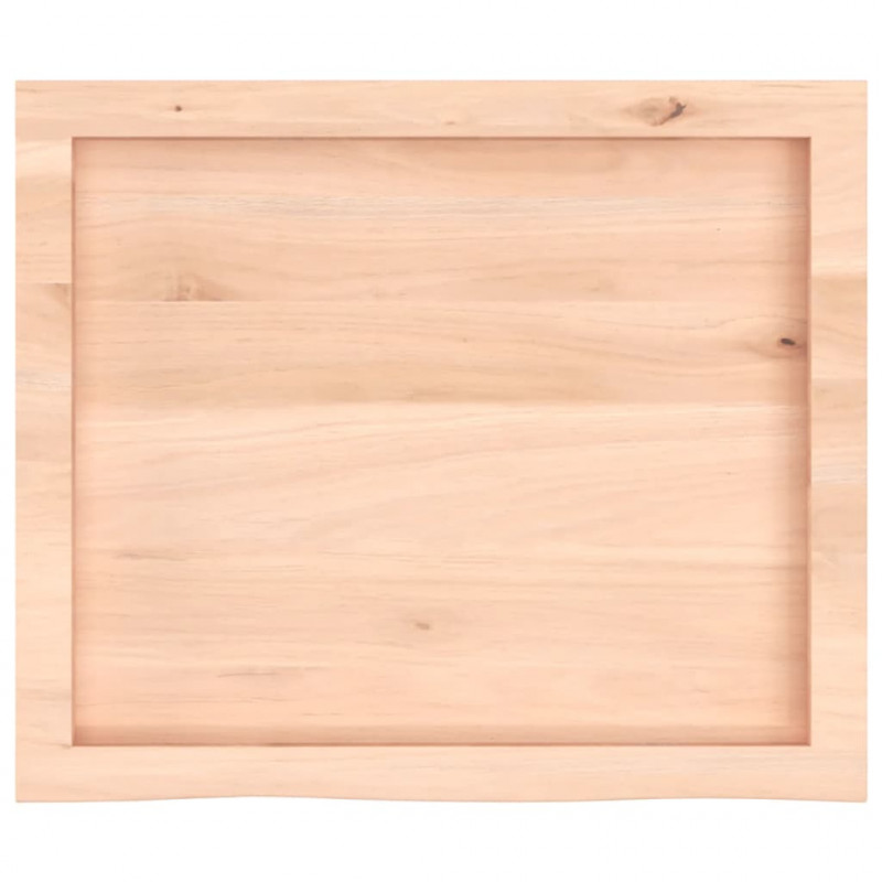 Blat stołu, 60x50x(2-6) cm, surowe lite drewno dębowe
