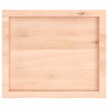 Blat stołu, 60x50x(2-6) cm, surowe lite drewno dębowe