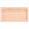 Blat stołu, 80x40x(2-6) cm, surowe lite drewno dębowe