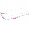 Blat stołu, 80x40x(2-6) cm, surowe lite drewno dębowe