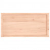 Blat stołu, 100x50x(2-4) cm, surowe lite drewno dębowe