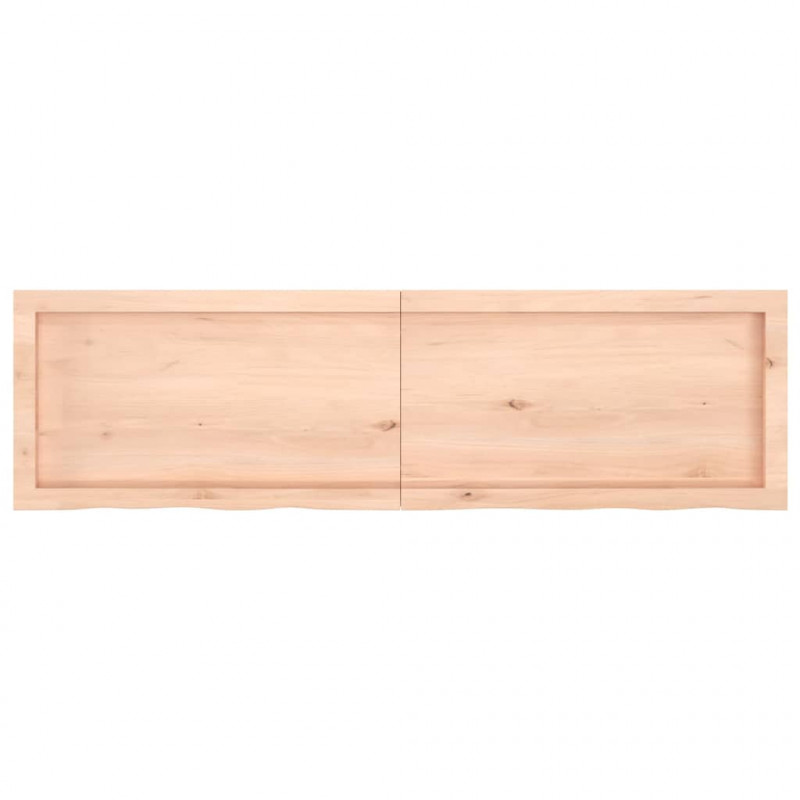 Blat stołu, 140x40x(2-6) cm, surowe lite drewno dębowe