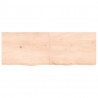 Blat stołu, 140x50x(2-6) cm, surowe lite drewno dębowe