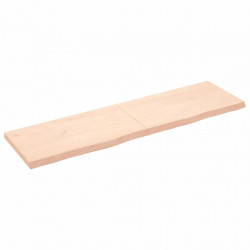 Blat stołu, 180x50x(2-6) cm, surowe lite drewno dębowe
