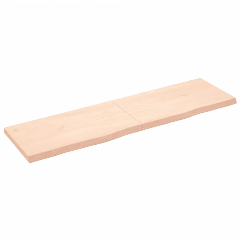 Blat stołu, 180x50x(2-6) cm, surowe lite drewno dębowe