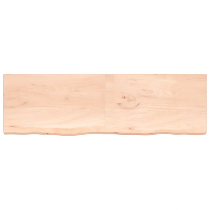 Blat stołu, 200x60x(2-4) cm, surowe lite drewno dębowe