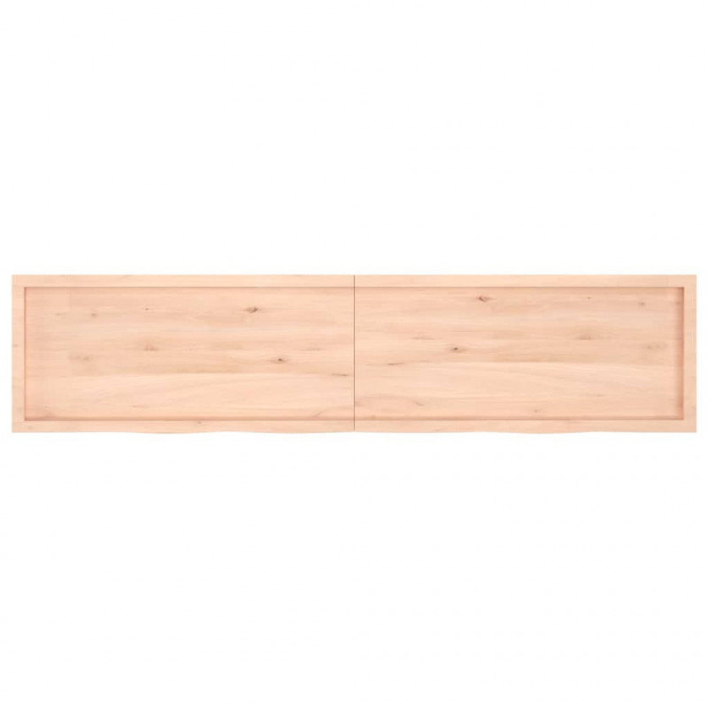 Blat stołu, 220x50x(2-6) cm, surowe lite drewno dębowe