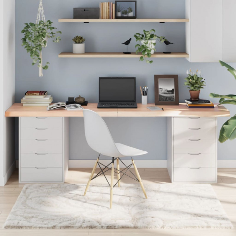 Blat stołu, 220x60x(2-6) cm, surowe lite drewno dębowe