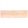 Blat stołu, 220x60x(2-6) cm, surowe lite drewno dębowe