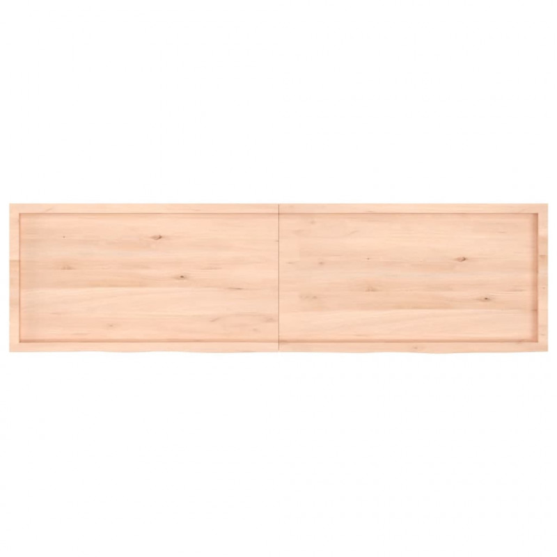 Blat stołu, 220x60x(2-6) cm, surowe lite drewno dębowe