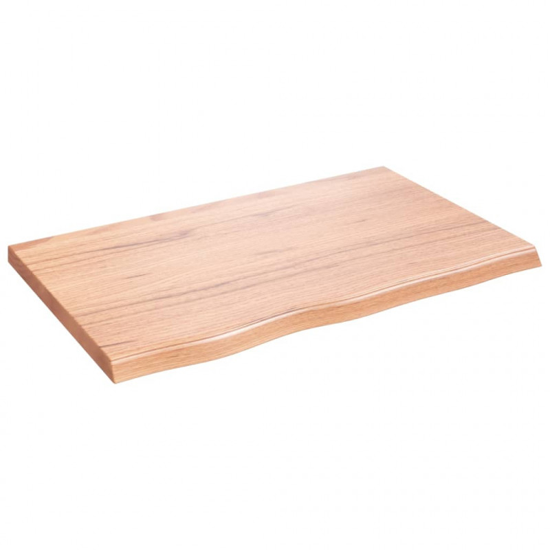 Blat do stołu, jasnobrązowy, 80x50x(2-4)cm, lite drewno dębowe