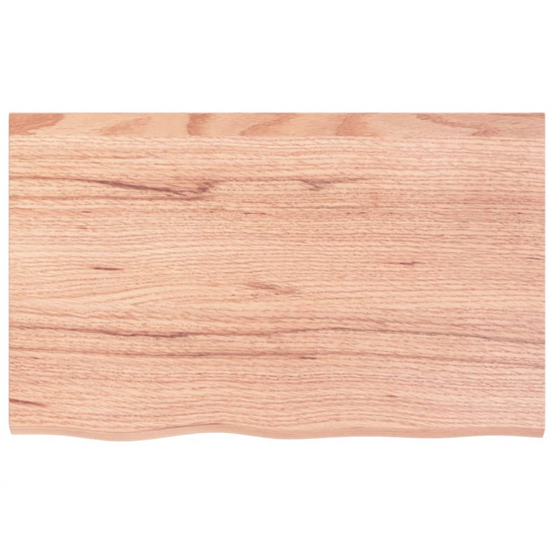 Blat do stołu, jasnobrązowy, 80x50x(2-4)cm, lite drewno dębowe