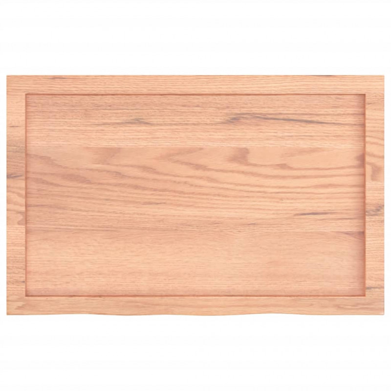 Blat do stołu, jasnobrązowy, 80x50x(2-4)cm, lite drewno dębowe