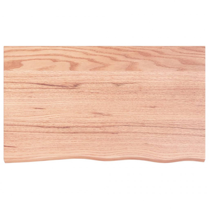 Blat do stołu, jasnobrązowy, 100x60x(2-4)cm, lite drewno dębowe