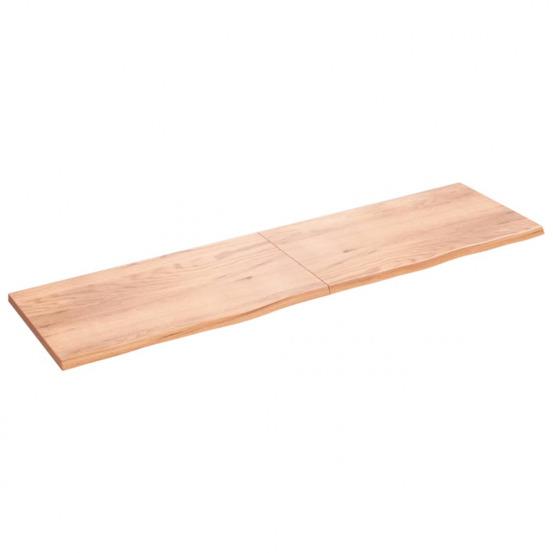 Blat do stołu, jasnobrązowy, 220x60x(2-4)cm, lite drewno dębowe