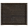 Blat stołu, ciemnobrązowy, 60x50x(2-4) cm, lite drewno dębowe