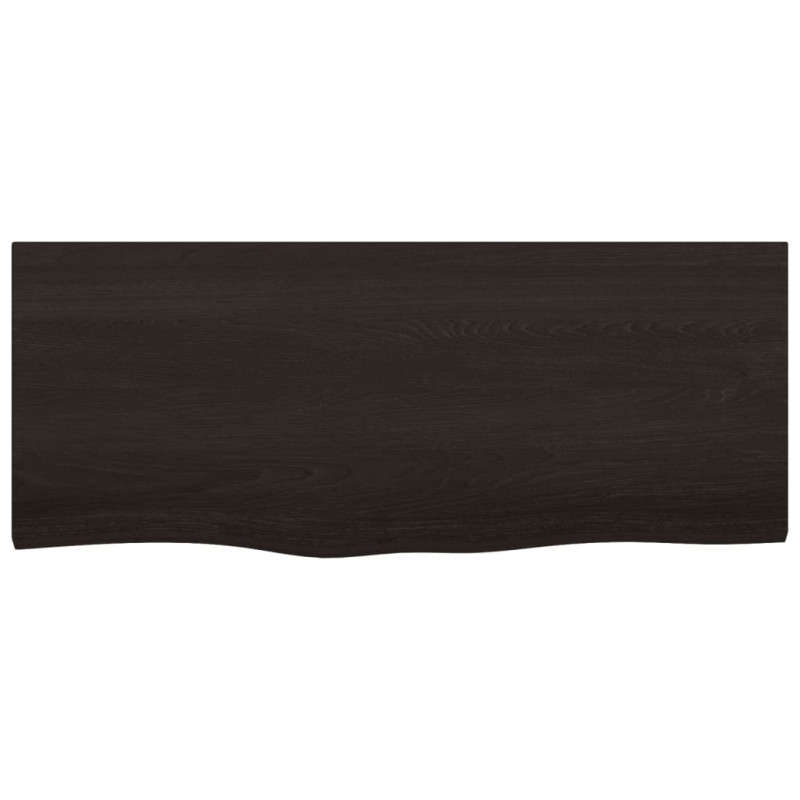 Blat stołu, ciemnobrązowy, 100x40x(2-4) cm, lite drewno dębowe