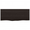 Blat stołu, ciemnobrązowy, 100x40x(2-4) cm, lite drewno dębowe