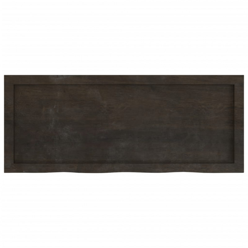 Blat stołu, ciemnobrązowy, 100x40x(2-4) cm, lite drewno dębowe
