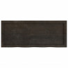 Blat stołu, ciemnobrązowy, 100x40x(2-4) cm, lite drewno dębowe