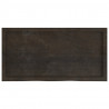 Blat stołu, ciemnobrązowy, 100x50x(2-6) cm, lite drewno dębowe