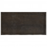 Blat stołu, ciemnobrązowy, 120x60x(2-6) cm, lite drewno dębowe
