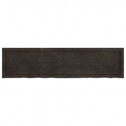 Blat stołu, ciemnobrązowy, 160x40x(2-6) cm, lite drewno dębowe