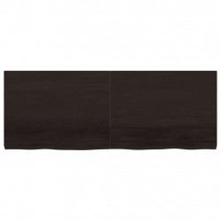 Blat stołu, ciemnobrązowy, 160x60x(2-6) cm, lite drewno dębowe