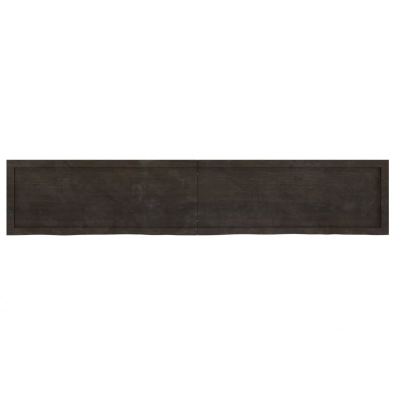 Blat stołu, ciemnobrązowy, 200x40x(2-4) cm, lite drewno dębowe