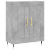 Witrynka, szarość betonu 69,5x34x180 cm materiał drewnopochodny