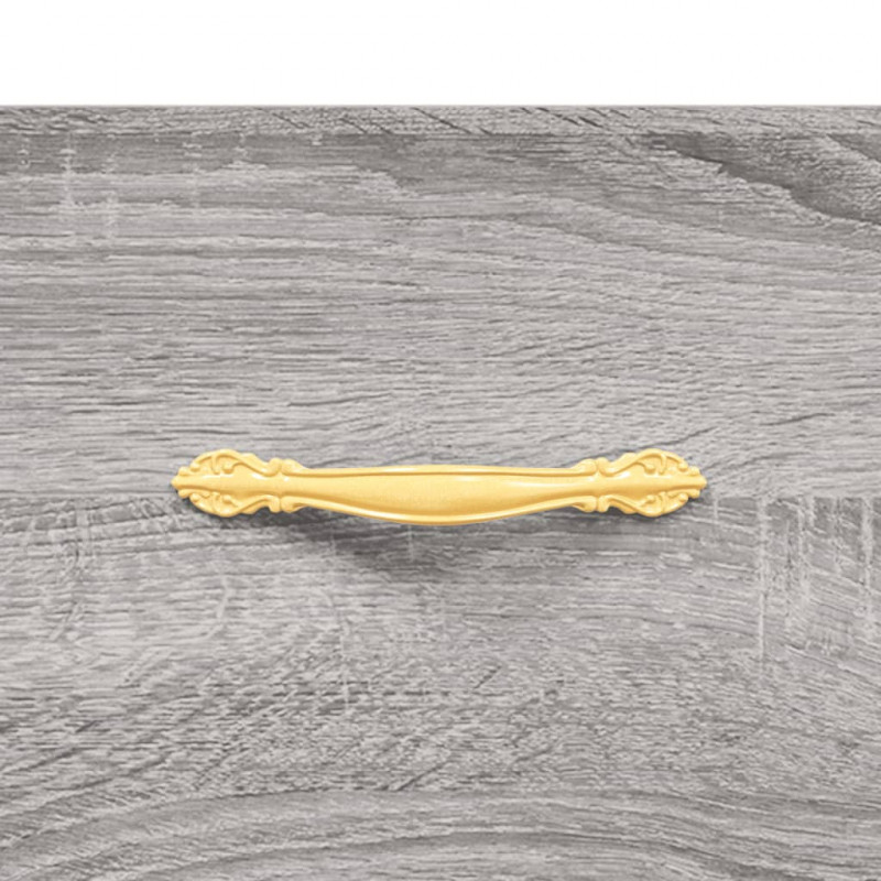 Witrynka szary dąb sonoma 69,5x34x180cm materiał drewnopochodny