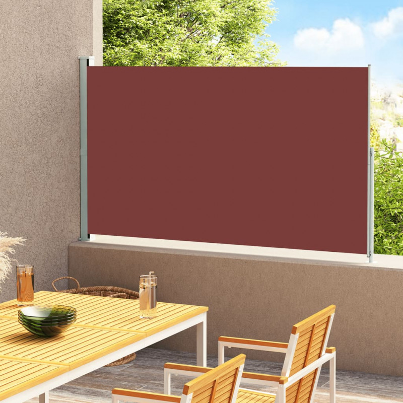 Zwijana markiza boczna na taras, 180x300 cm, brązowa
