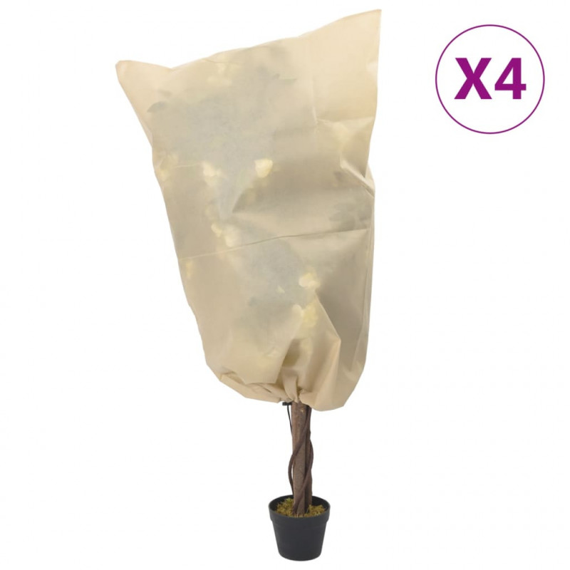 Kaptury ochronne ze ściągaczami, 4 szt., 70 g/m², 0,8x0,8 m