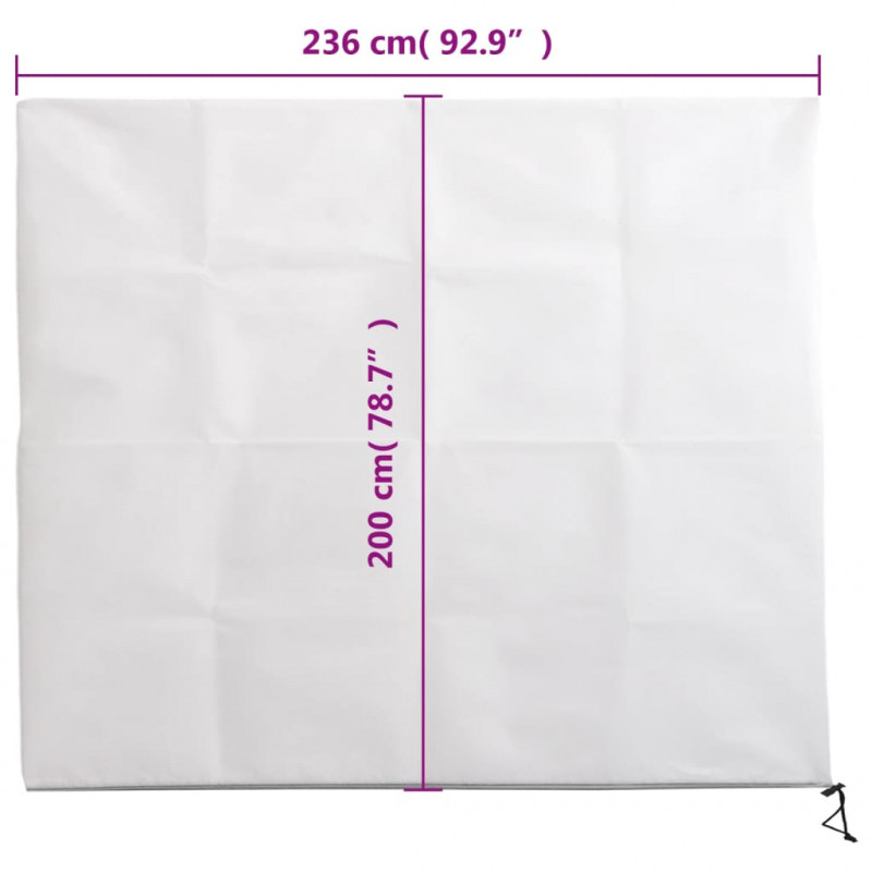 Kaptury ochronne z suwakami, 2 szt., 70 g/m² 2,36x2 m