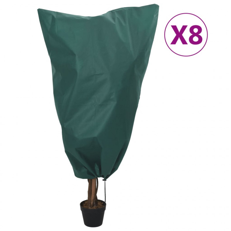 Kaptury na rośliny, ze ściągaczami, 8 szt., 70 g/m², 0,8x1,2 m