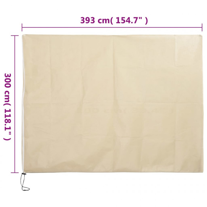 Kaptury ochronne z suwakiem, 4 szt., 70 g/m², 3,93x3 m