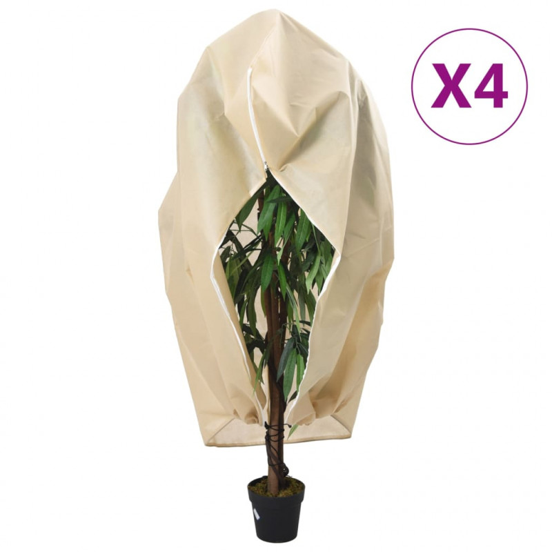 Kaptury ochronne z suwakiem, 4 szt., 70 g/m² 2,36x2 m