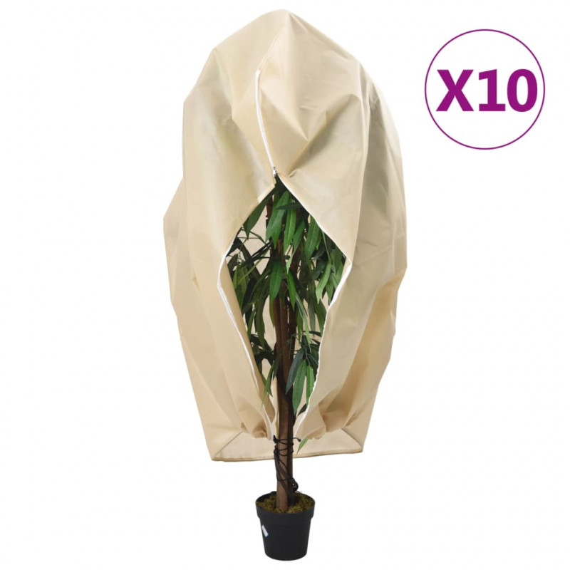 Kaptury ochronne z suwakiem, 10 szt., 70 g/m² 3,93x3,5 m
