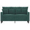 Sofa 2-osobowa, ciemnozielona, 120 cm, tapicerowana aksamitem