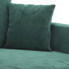 Sofa 2-osobowa, ciemnozielona, 120 cm, tapicerowana aksamitem