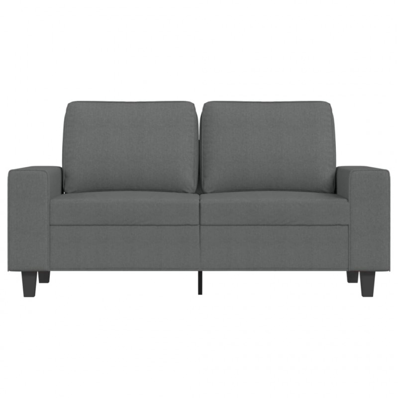 Sofa 2-osobowa, ciemnoszara, 120 cm, tapicerowana tkaniną