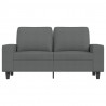 Sofa 2-osobowa, ciemnoszara, 120 cm, tapicerowana tkaniną