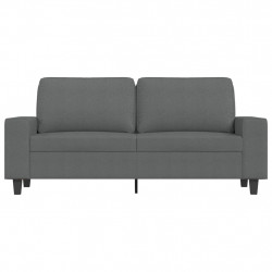 Sofa 2-osobowa, ciemnoszara, 140 cm, tapicerowana tkaniną